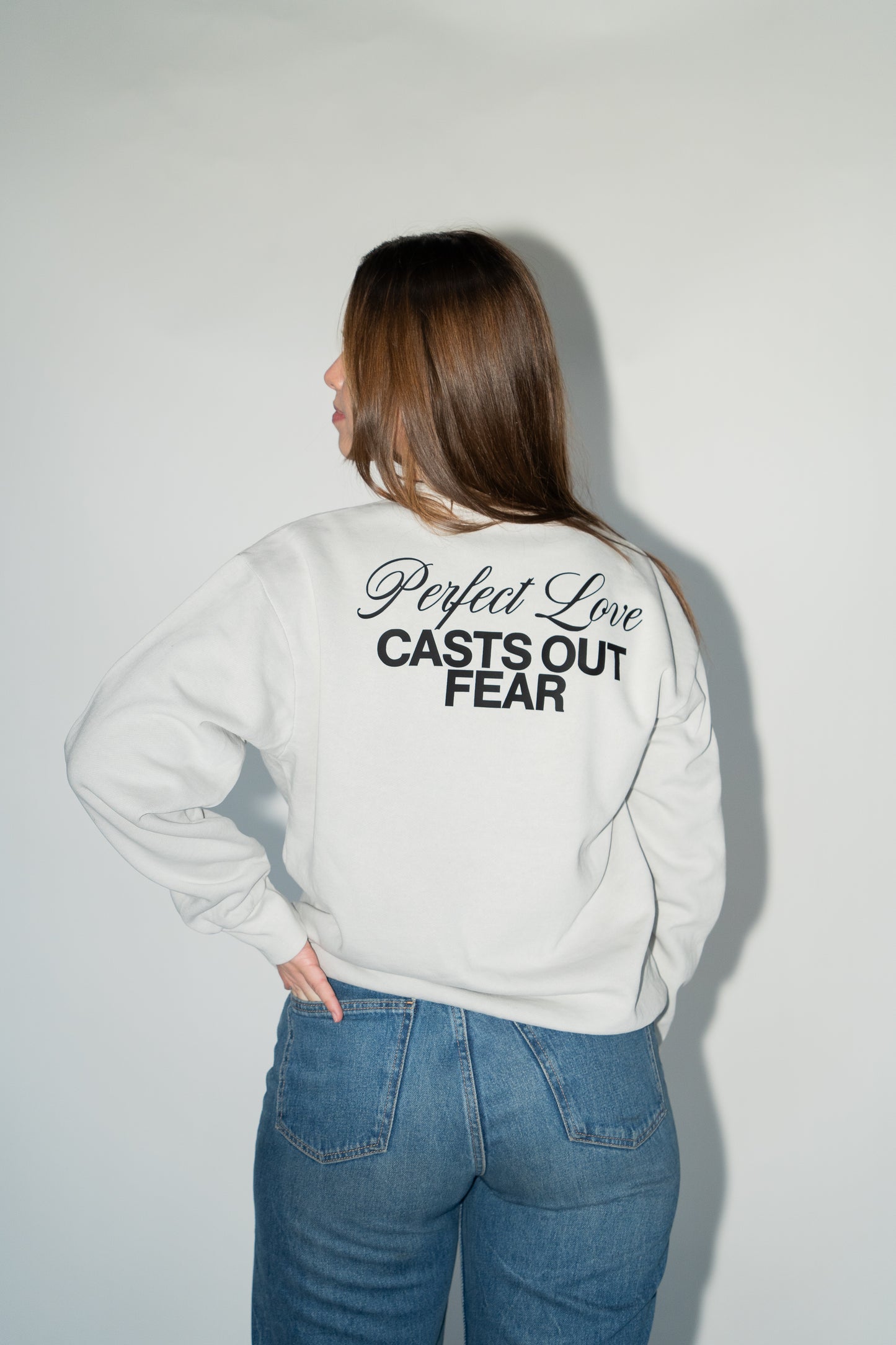 White "God Is Love" Crewneck